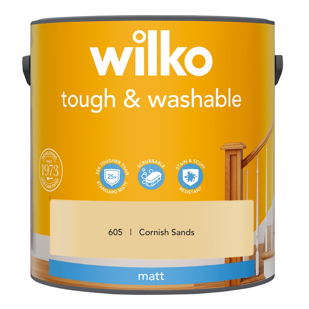 Wilko Tough & Washable Cornish Sands Matt Emulsion Paint 2.5L Image 2