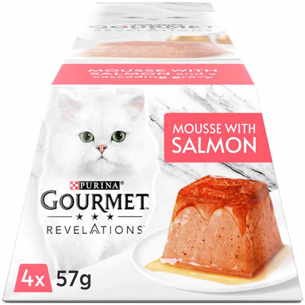 Gourmet Revelations Salmon in Gravy Wet Cat Food 4 x 57g Image 1