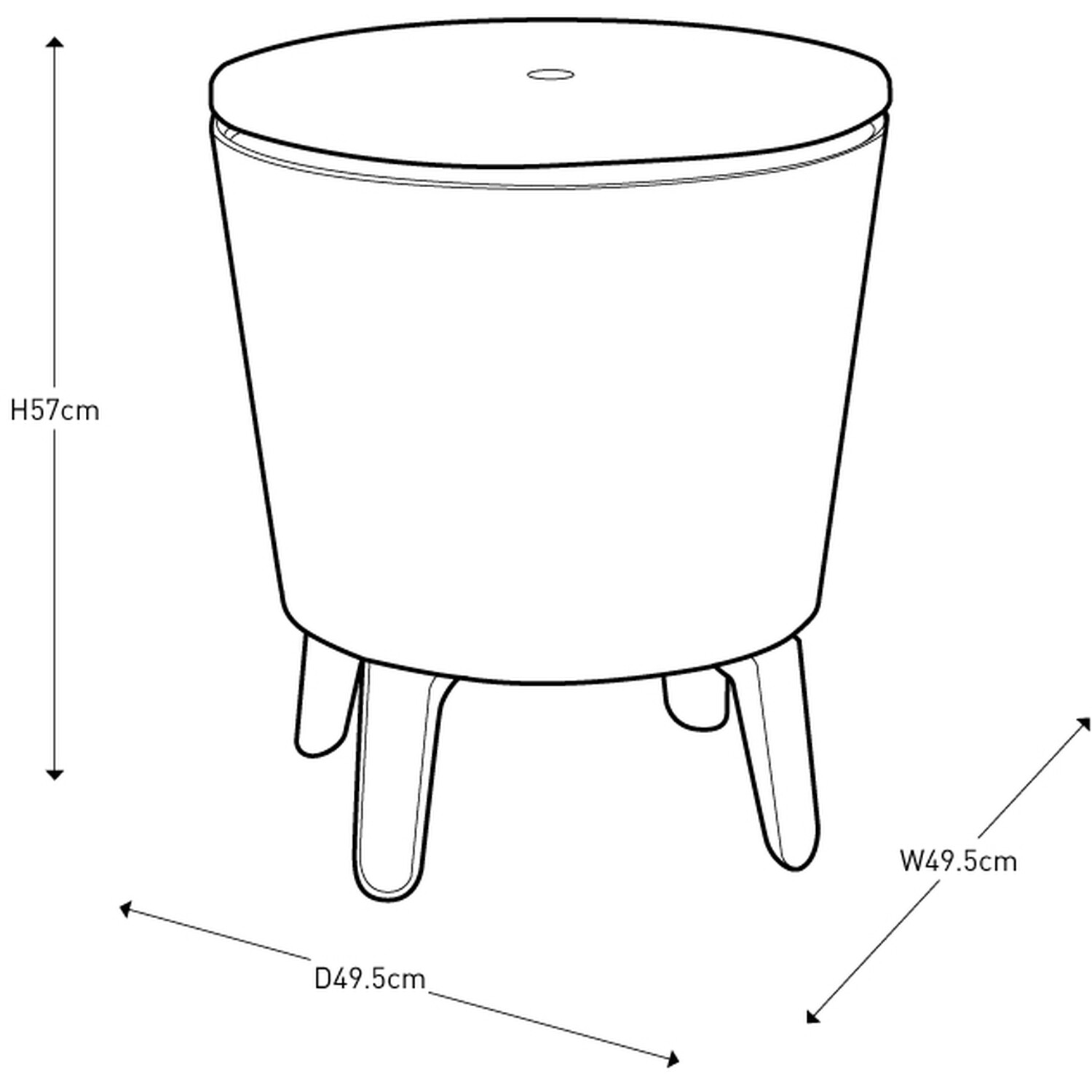 Keter Classic Cool Ice Bucket Table Image 7