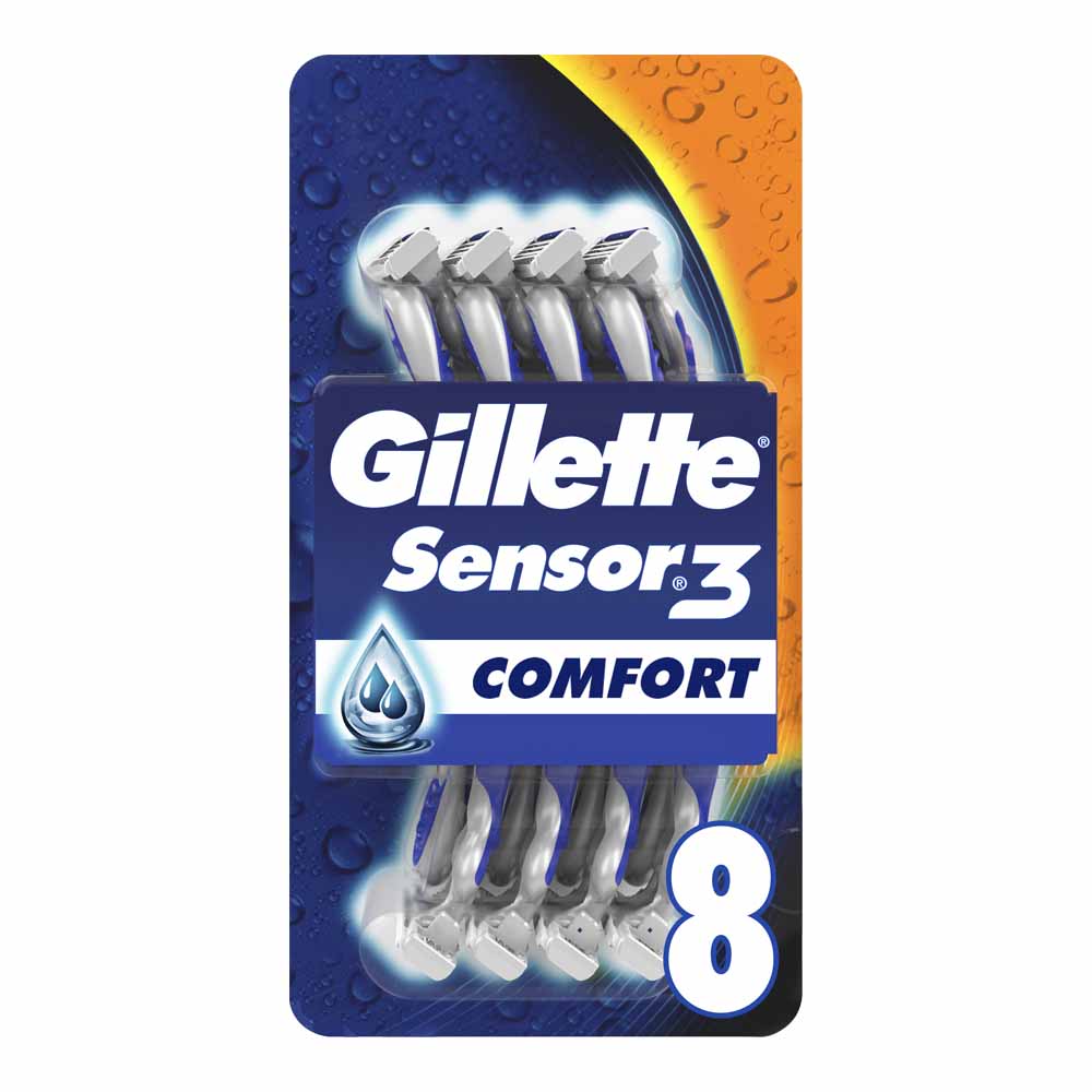 Gillette Sensor 3 Sensitive Disposable Men's Razor 8 pack  - wilko