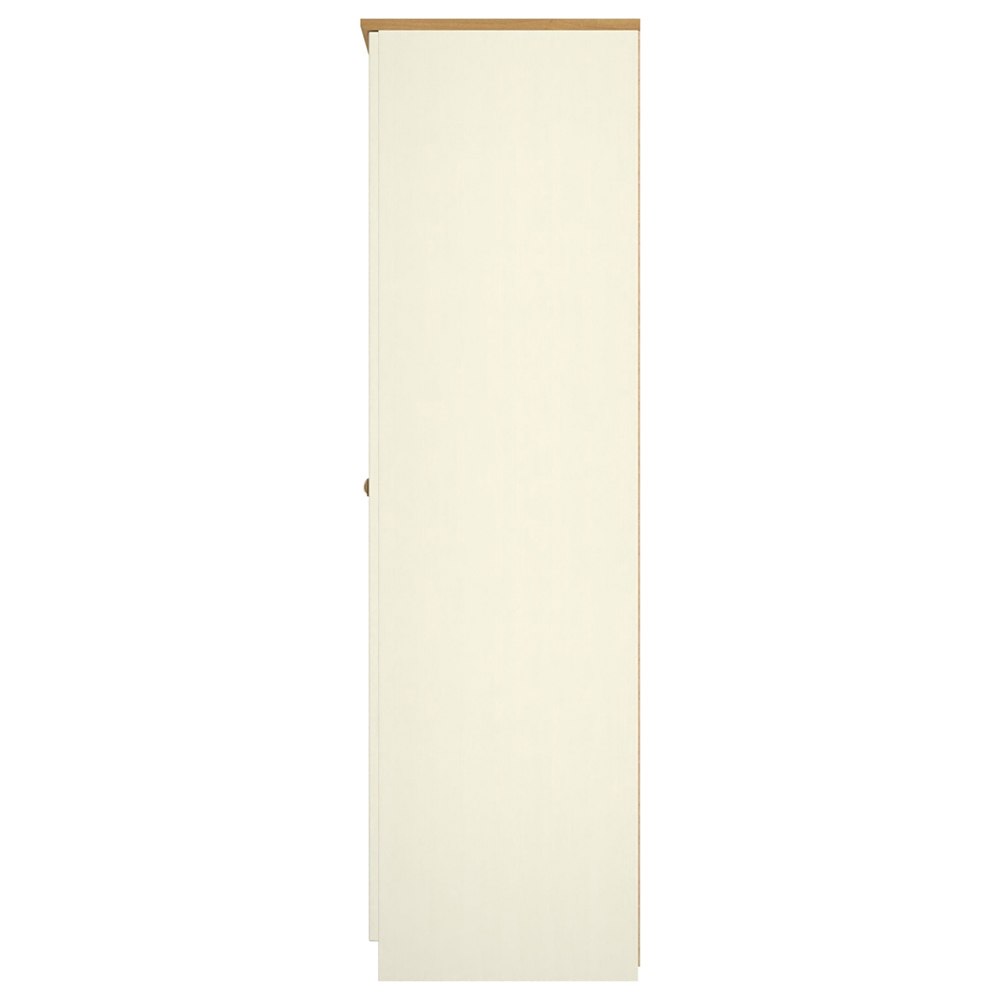 Crowndale Warwick 2 Door Cream Ash and Oak Double Wardrobe Image 3