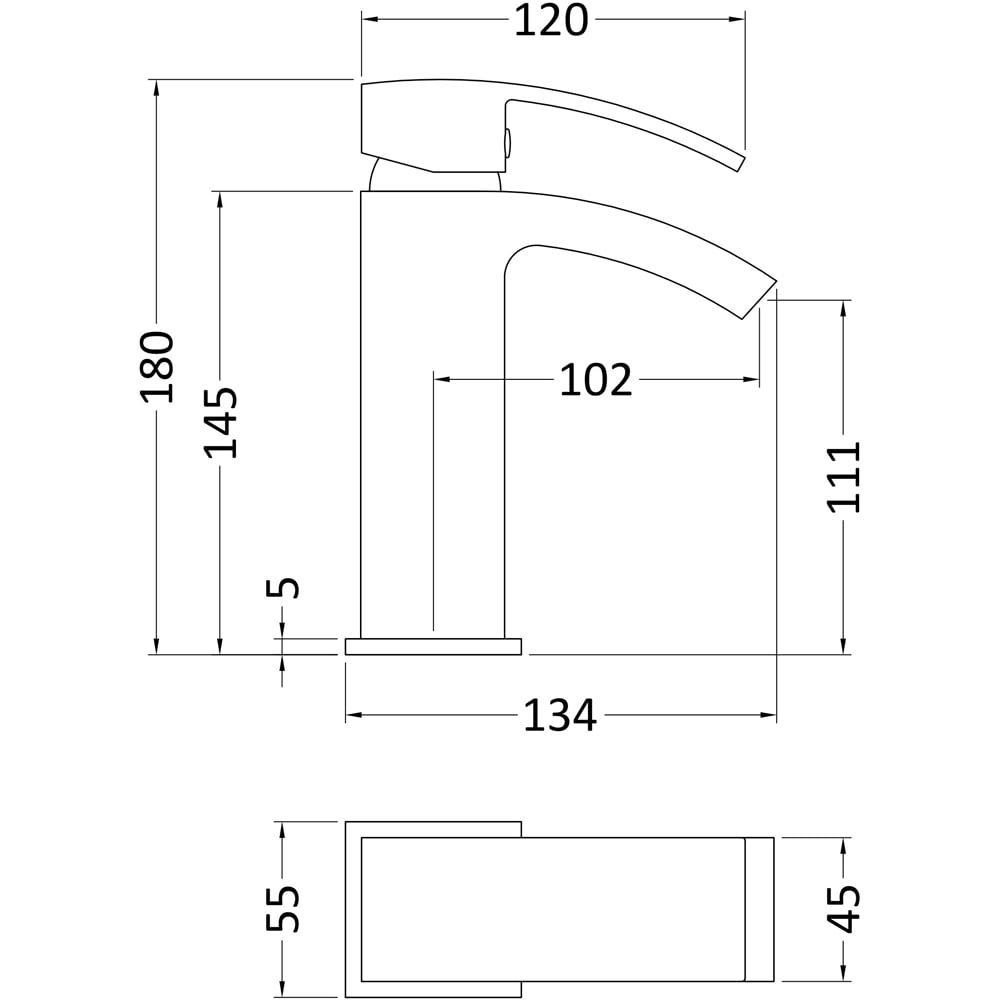 nuie Midi Mono Basin Mixer Image 3