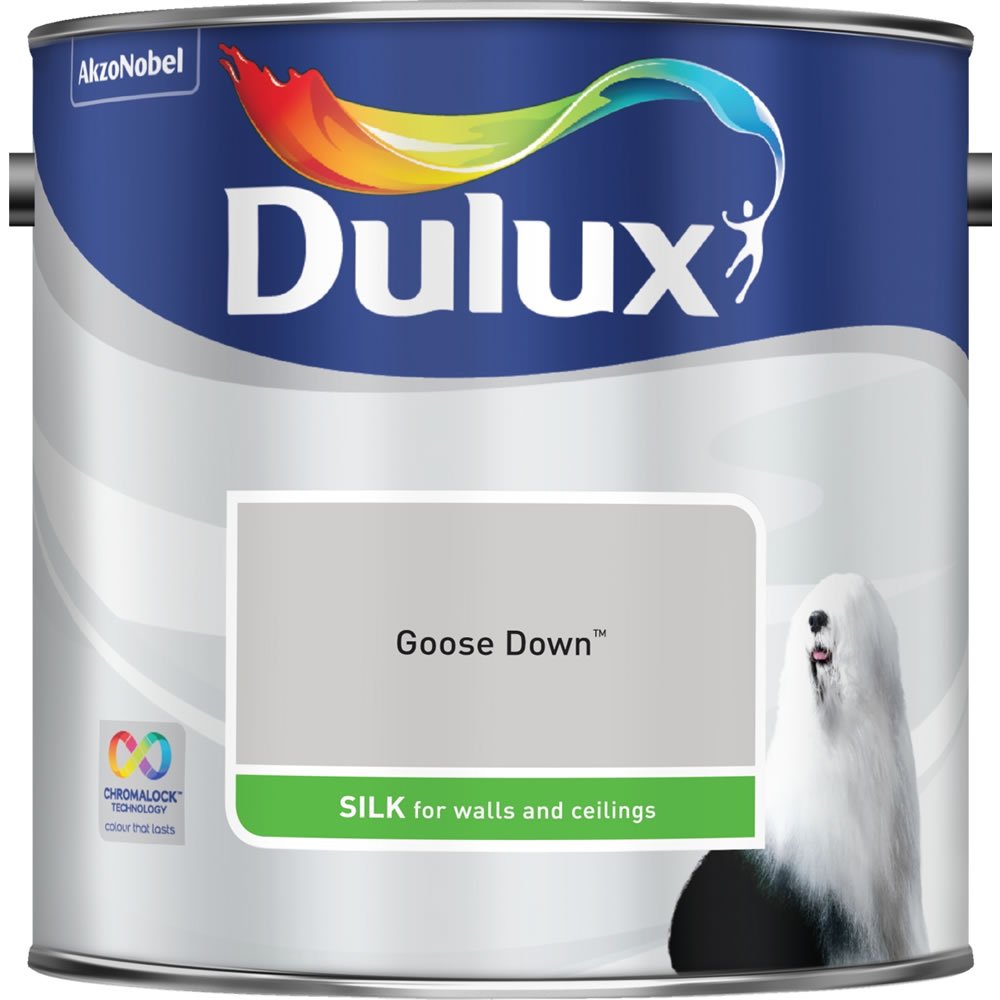 Dulux Walls & Ceilings Goose Down Silk Emulsion Paint 2.5L Image 2