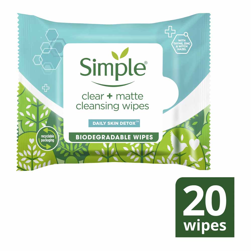 Simple daily Detox wipes biograd 20pk Image 1