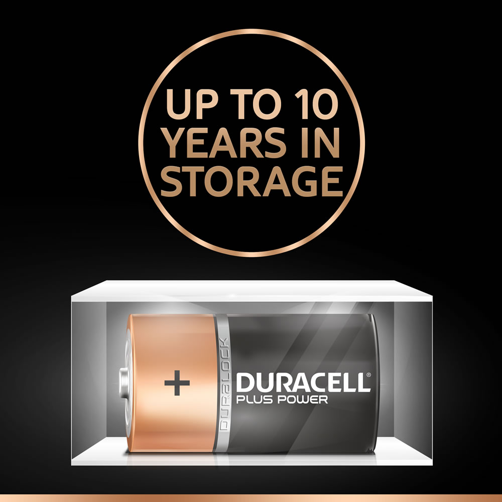 Duracell Plus Power Alkaline Batteries D LR20 1.5V 2pk Image 5