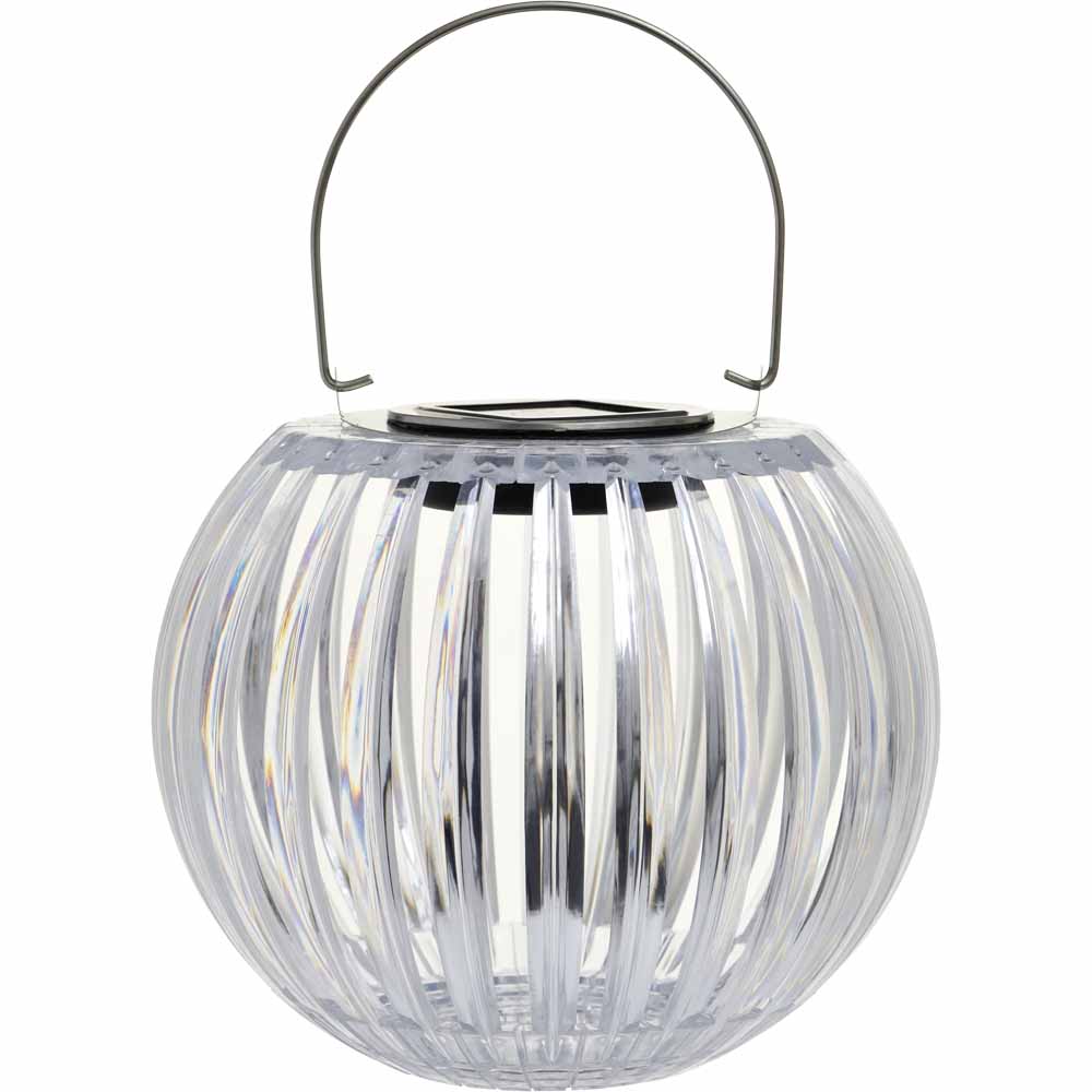 Wilko Clear Solar Ball Lantern Image 1