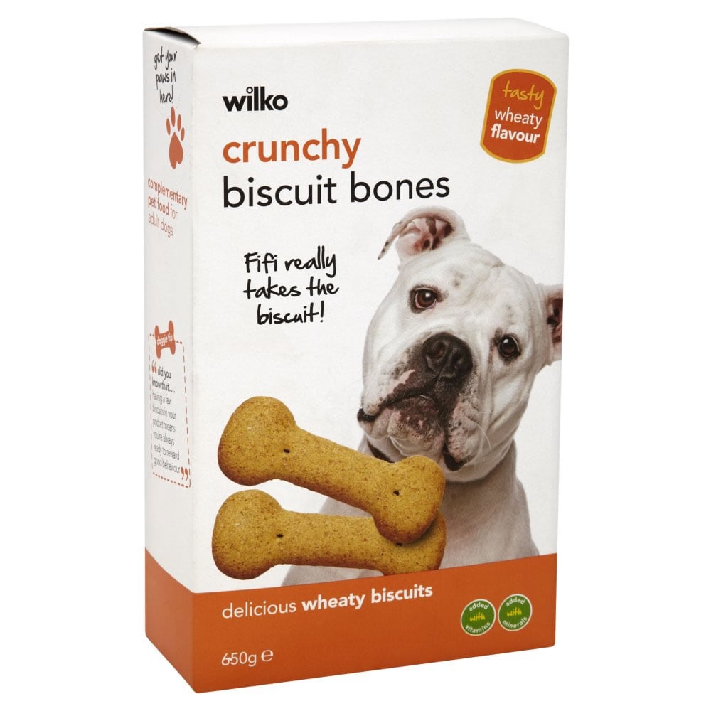Wilko Crunchy Biscuit Bones Dog Treats Case of 6 x 650g Image 2