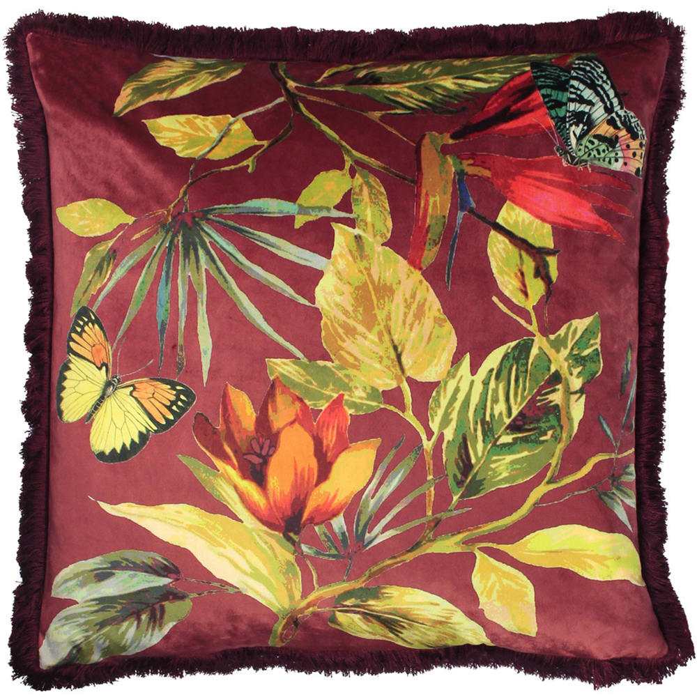 Paoletti Cahala Berry Tropical Cushion Image 1