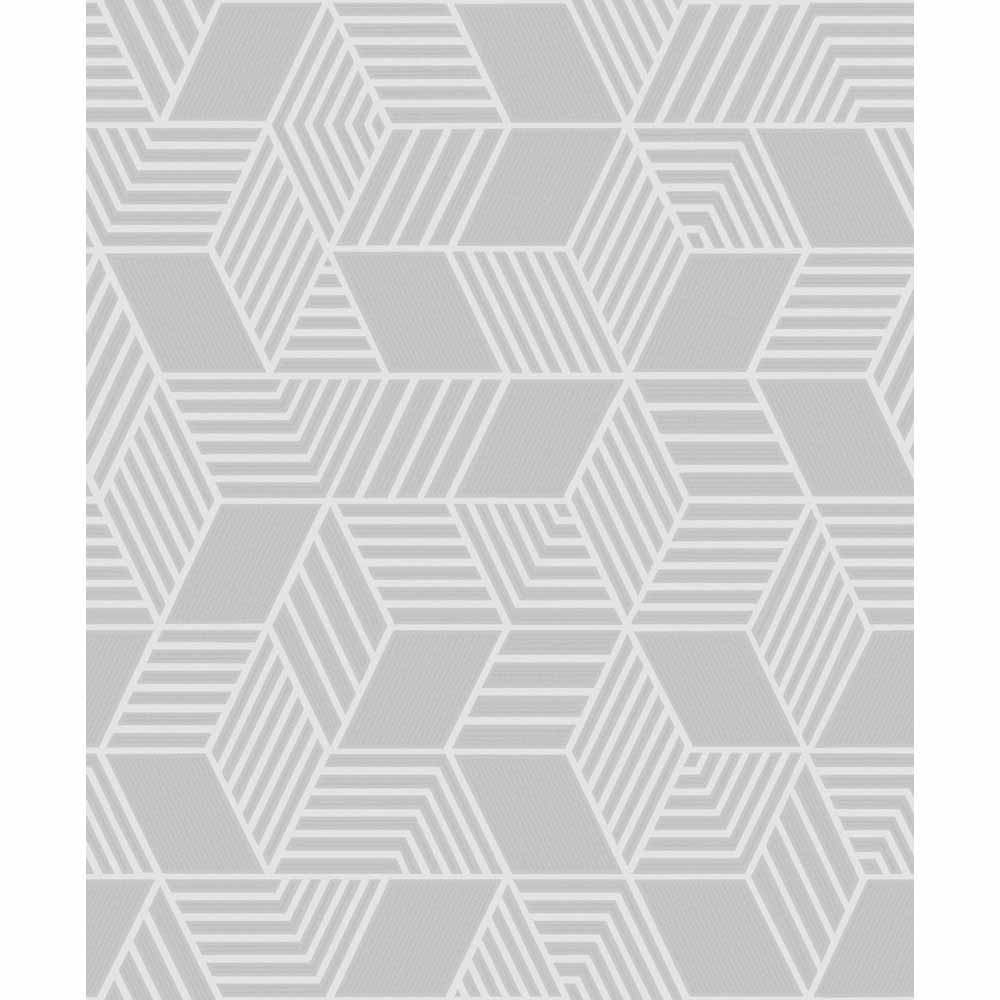 Holden Decor Astonia Geometric Stripe Grey Wallpaper Image 1