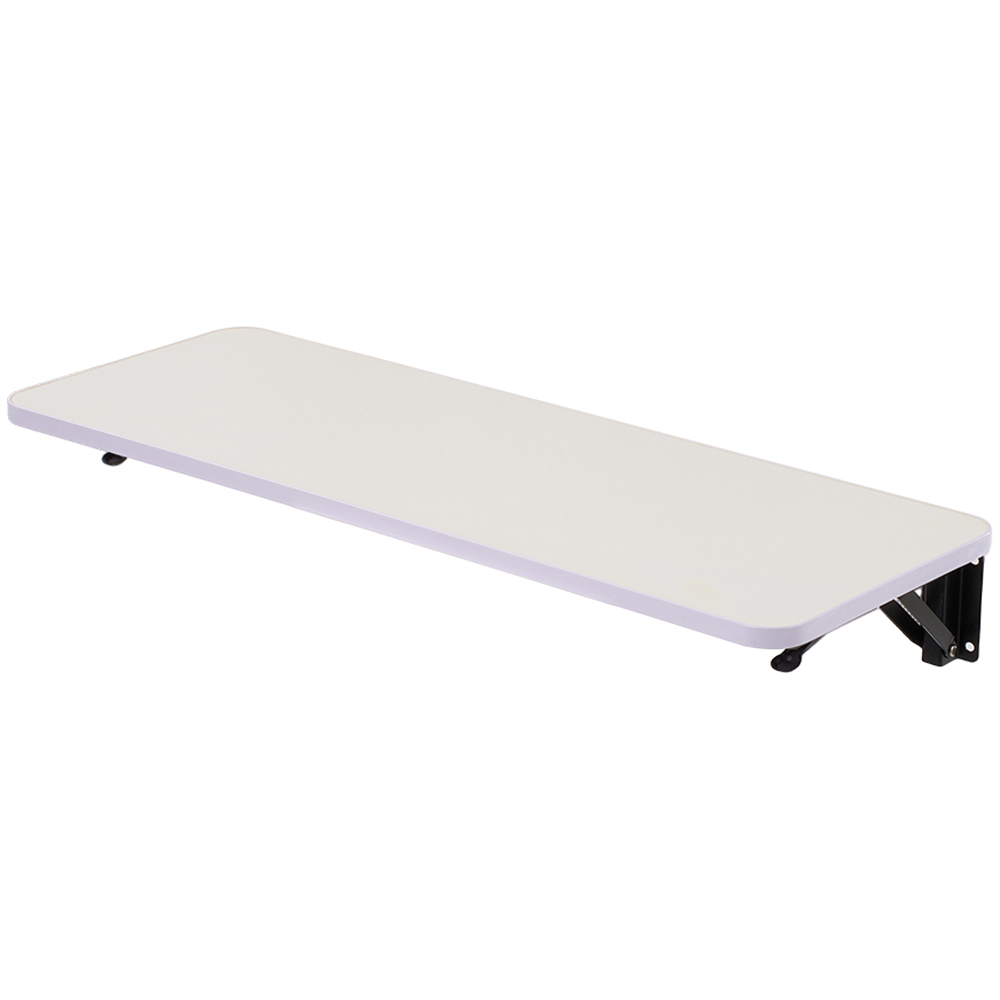 Living and Home White Wall Mounted Folding Table with Iron Brackets 52 x 24cm Image 2