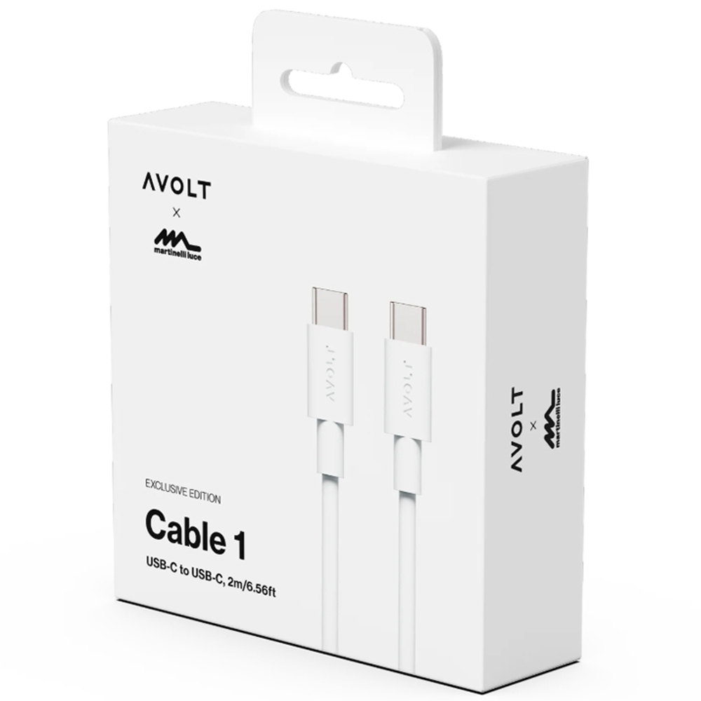 Avolt Cable 1 White USB-C Charging Cable 2m Image 2
