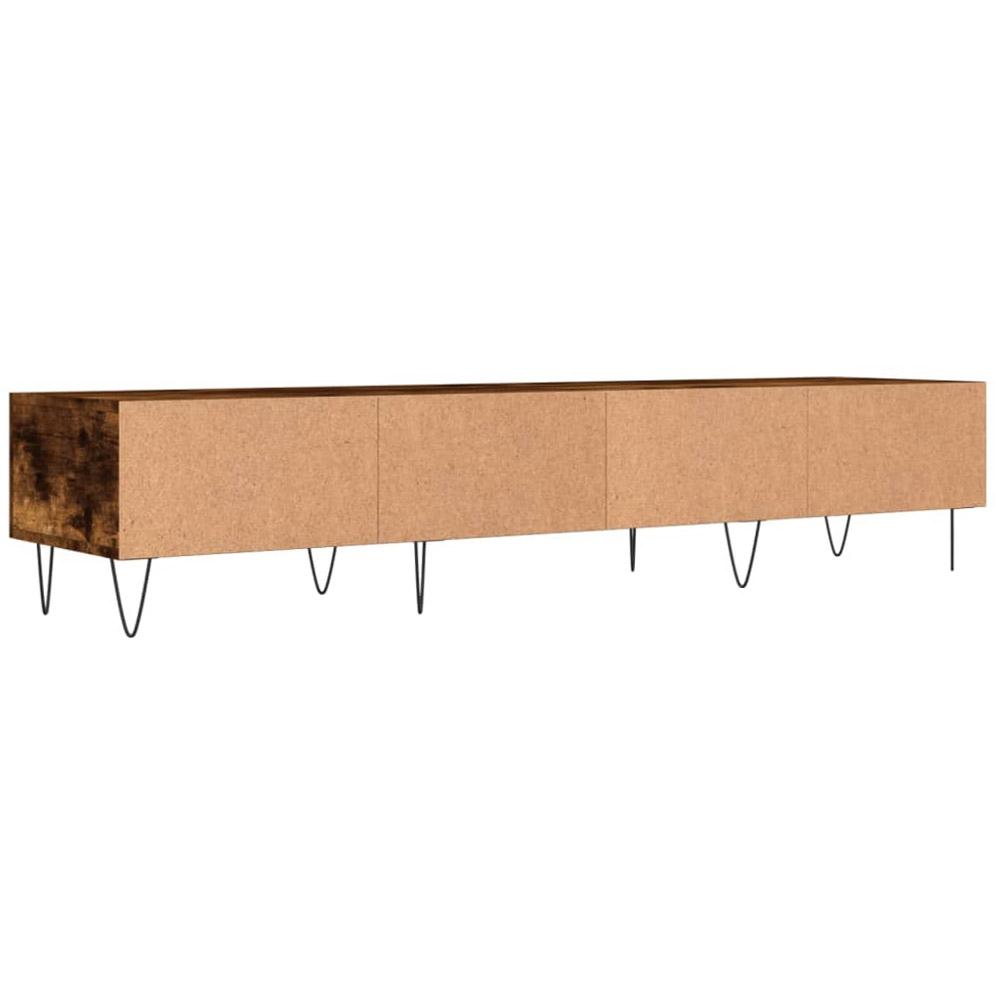 vidaXL 3 Drawer Brown TV Cabinet with Metal Legs Image 8