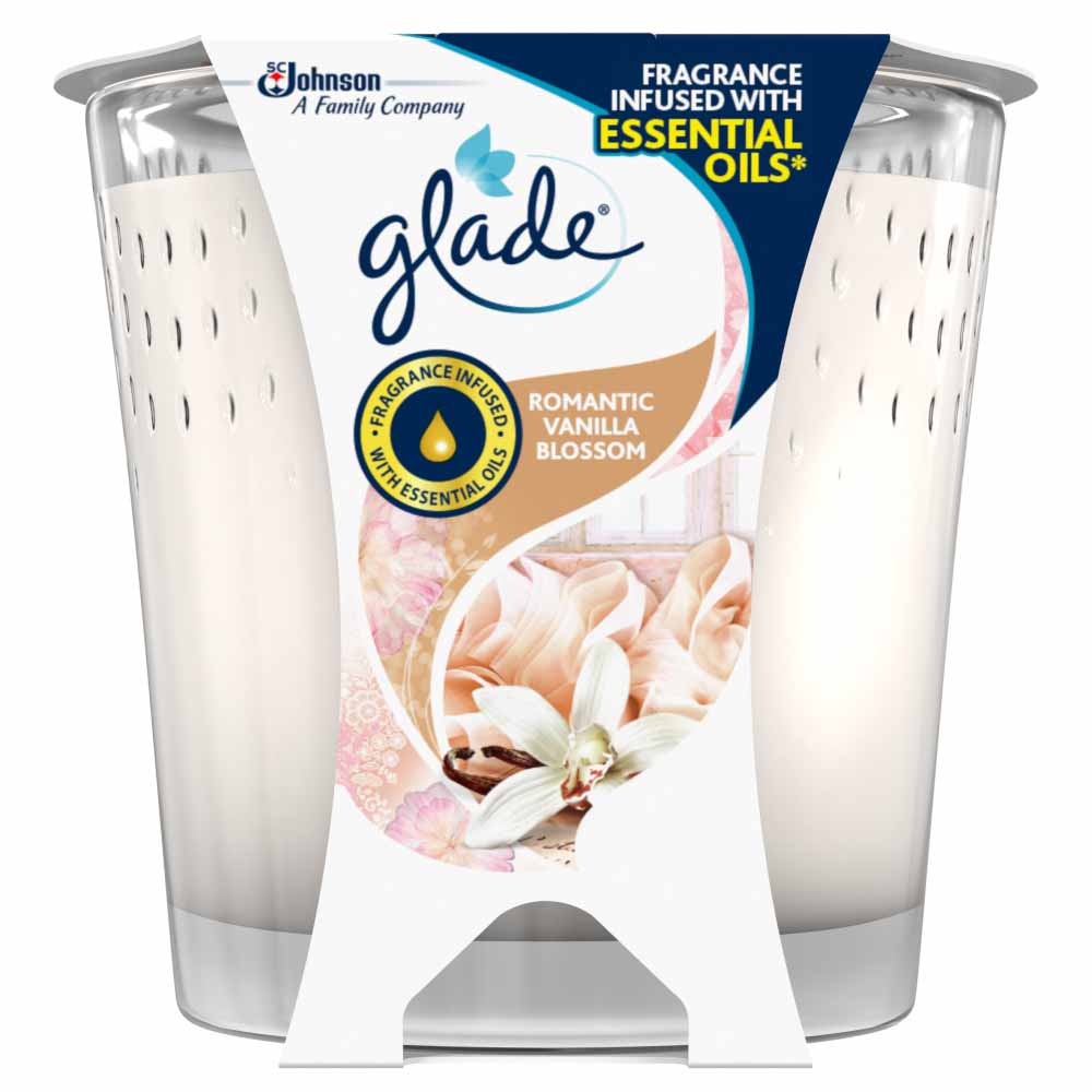 Glade Candle Vanilla Blossom Air Freshener 129g Image 2