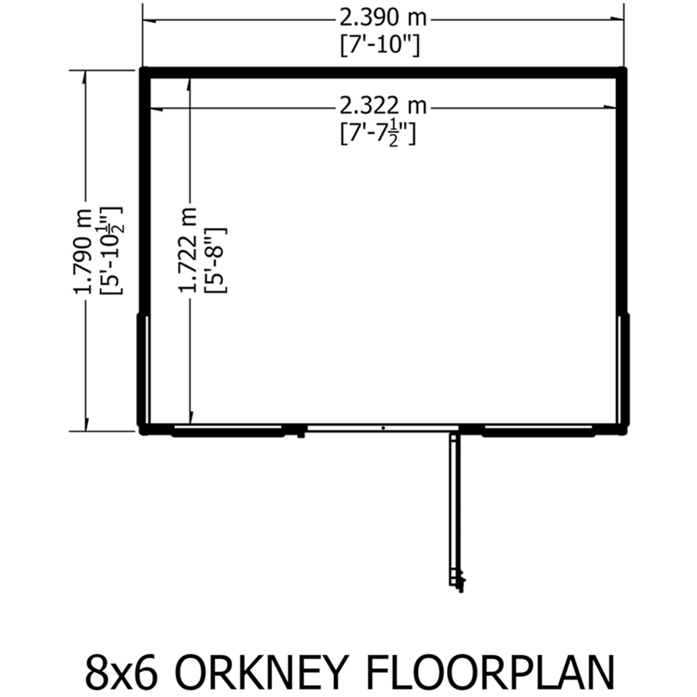 Shire Orkney 8 x 6ft Shiplap Apex Garden Shed Image 4