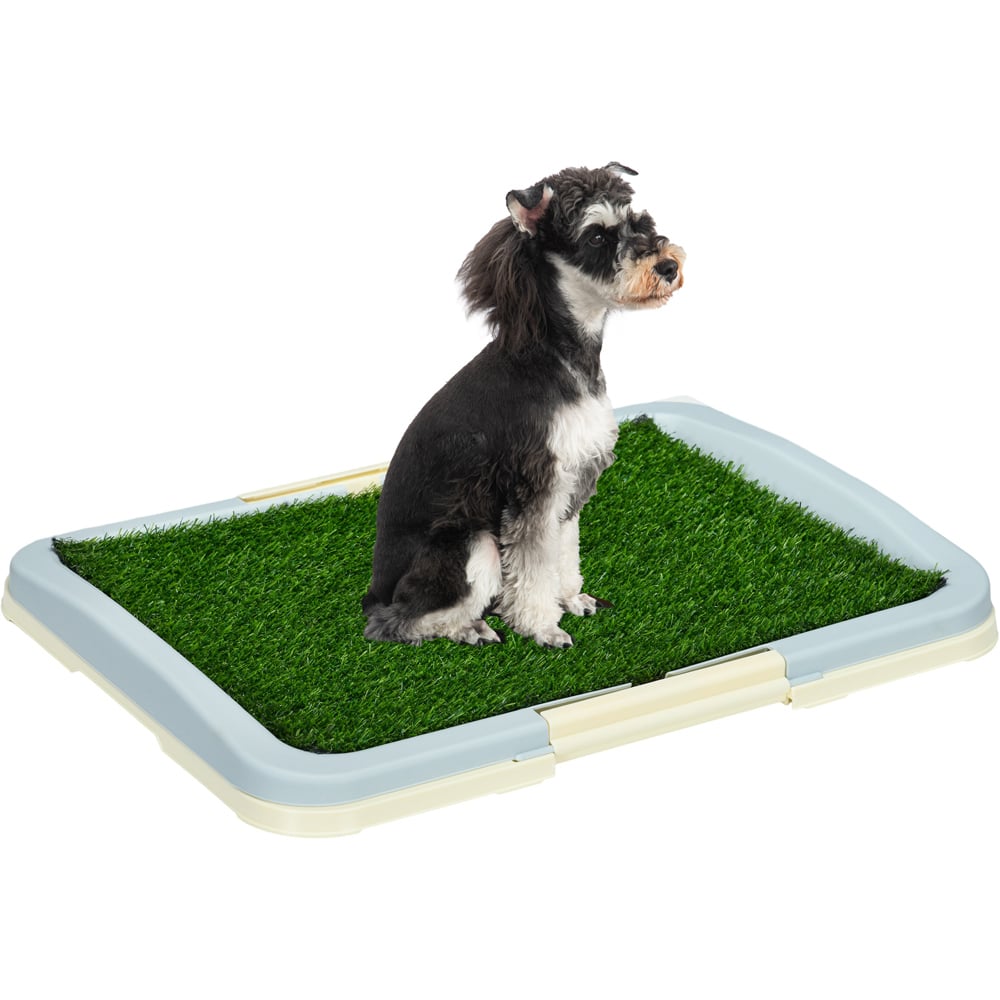 PawHut Dog Toilet Training Tray with Artificial Grass 63 x 49cm Image 3