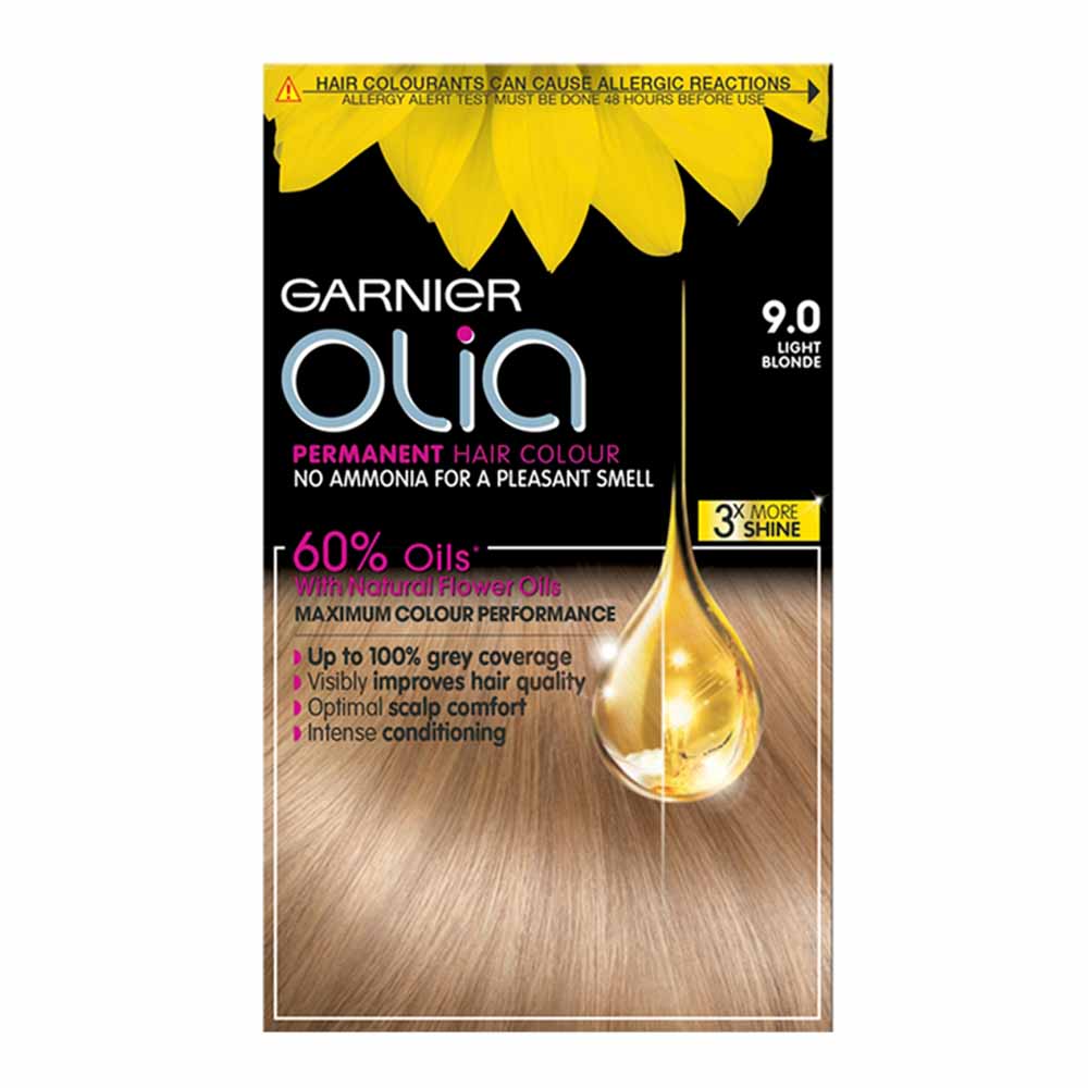 Garnier Olia 9.0 Light Blonde Permanent Hair Dye Image 1