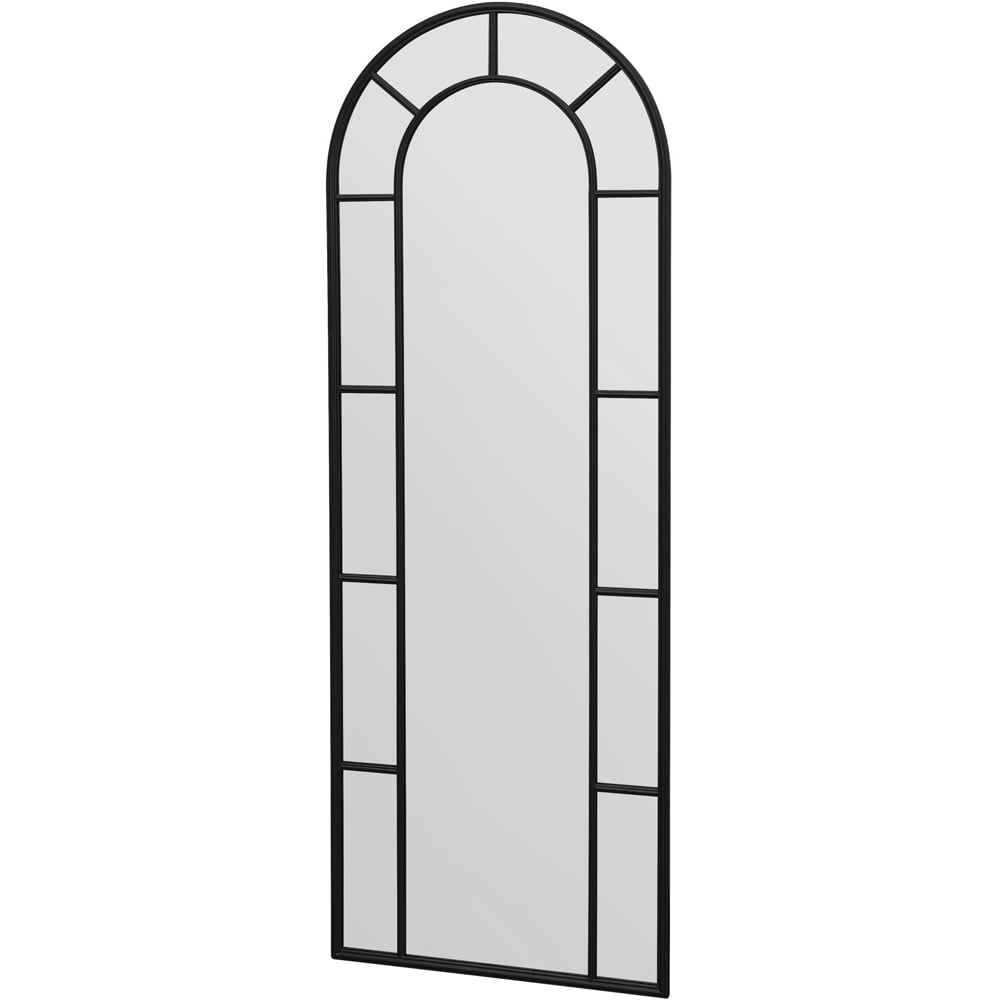 MirrorOutlet The Arcus Black Framed Arched Leaner Garden Wall Mirror 170 x 60cm Image 3