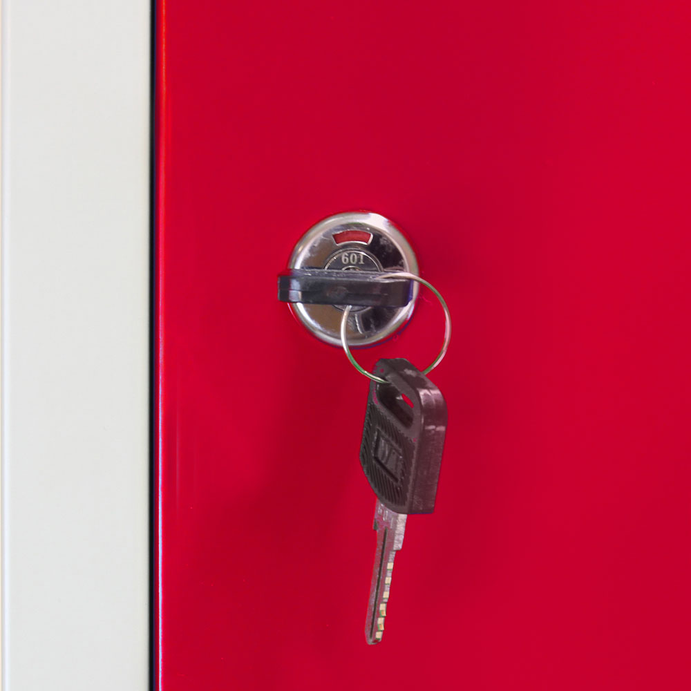 Monstershop 4 Door Red Metal Storage Locker Image 5
