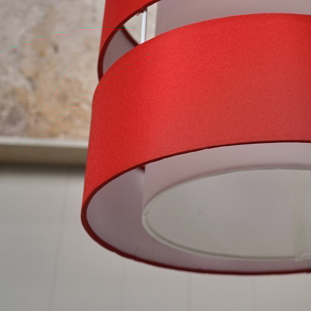 ValueLights Sophia 2 Tier Red Ceiling Light Shade Small Image 7
