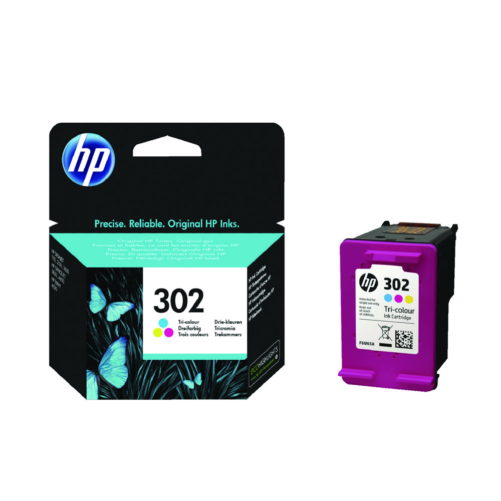 HP 302 Tri Colour Ink Cartridge Image