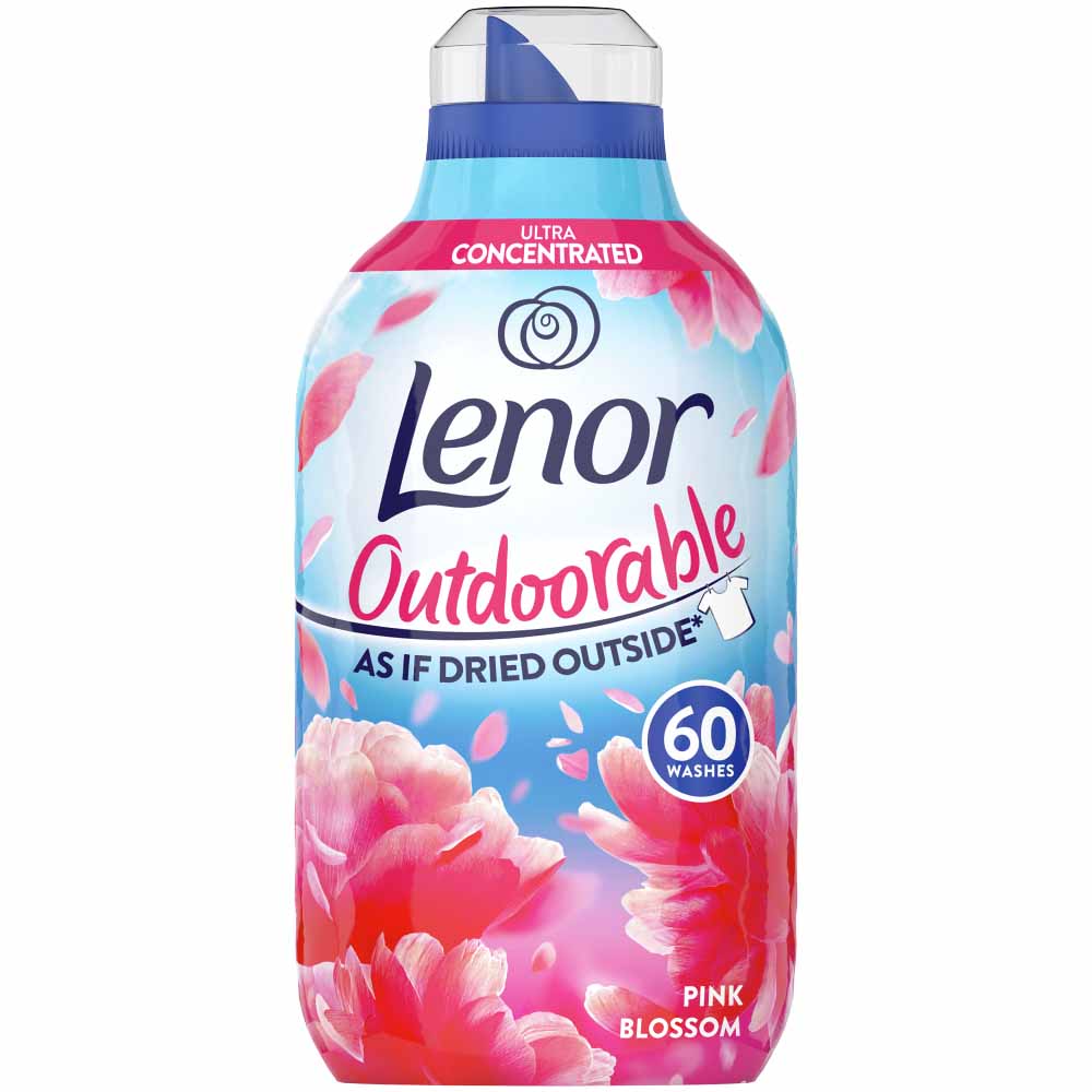 Lenor Outdoorable Pink Blossom Fabric Conditioner 60 Washes 840ml Image 2