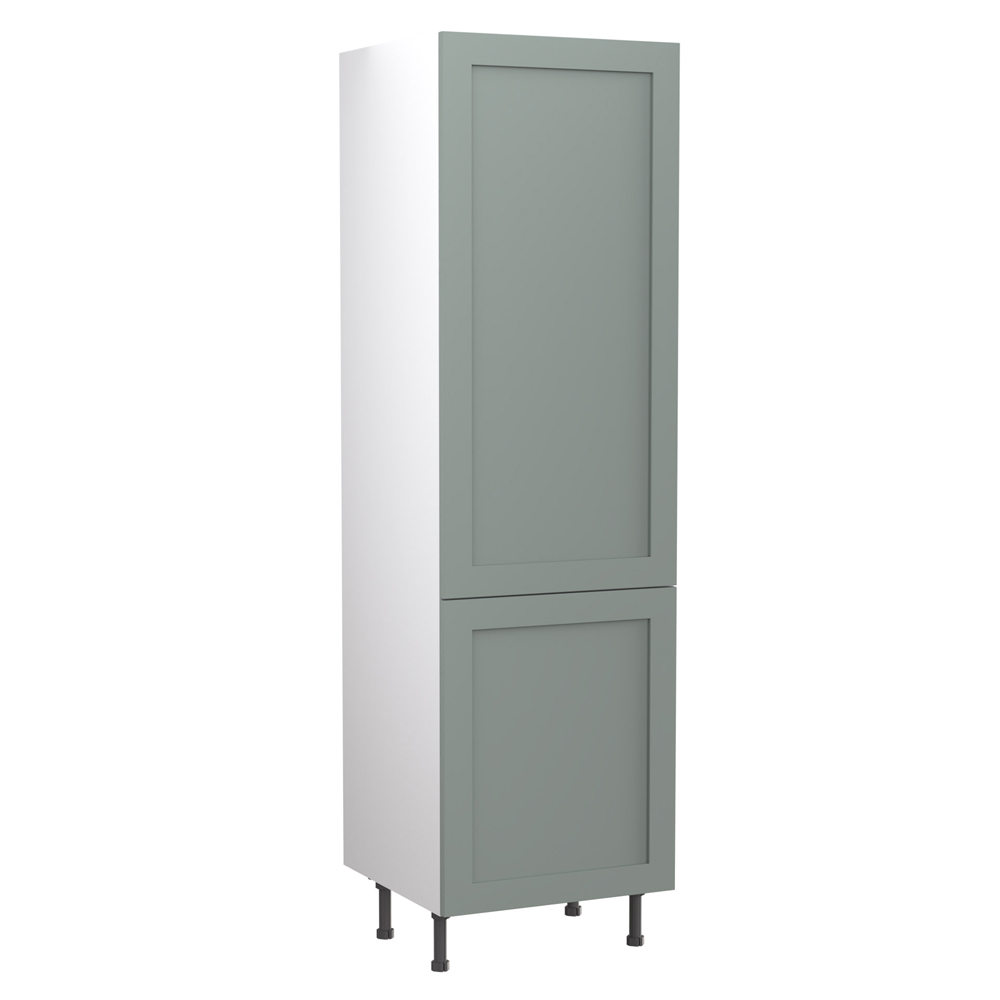 Kitchen Kit Shaker Matt Sage Green Larder Cabinet Flatpack 500mm Image 1