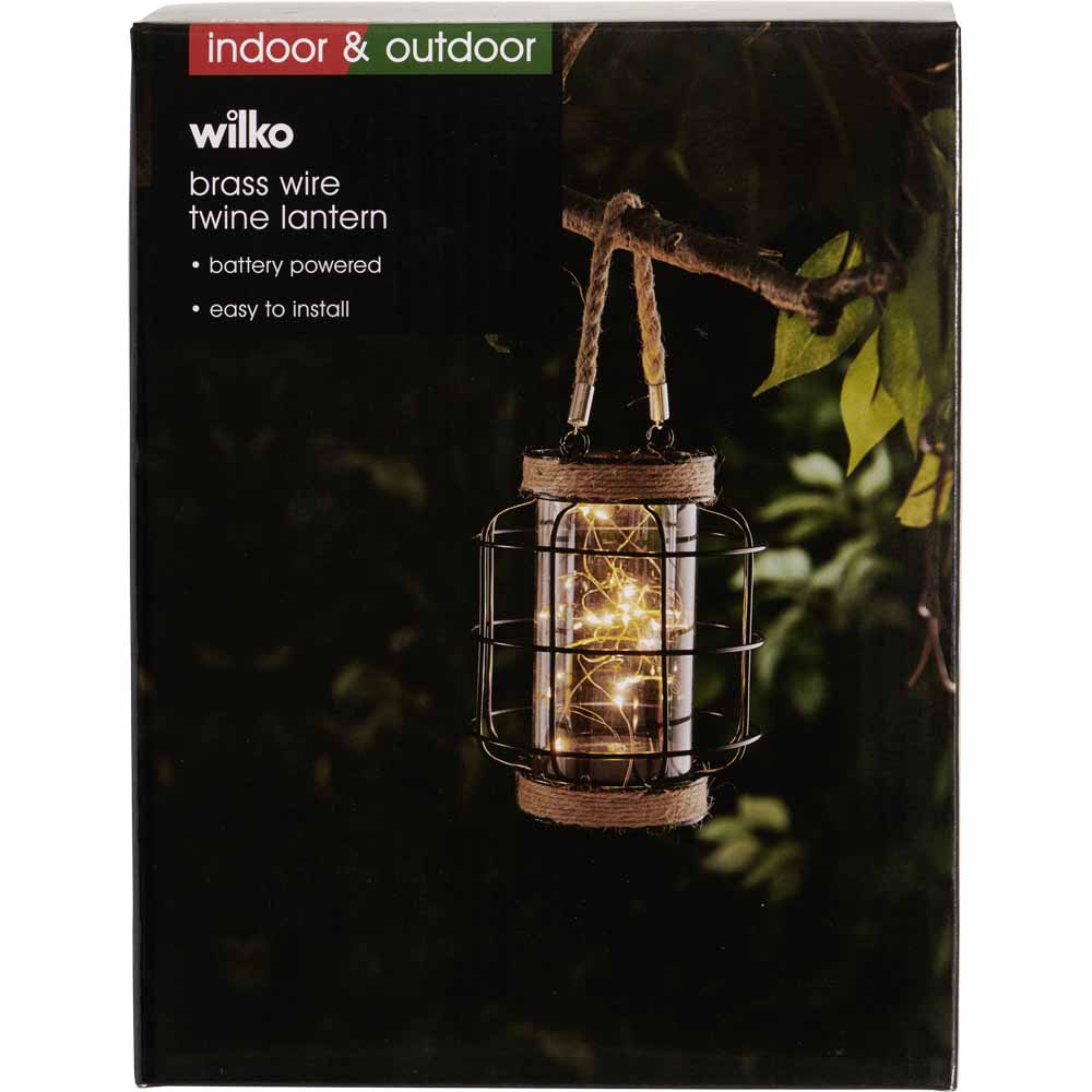 Wilko Brass Wire Battery Lantern Image 4