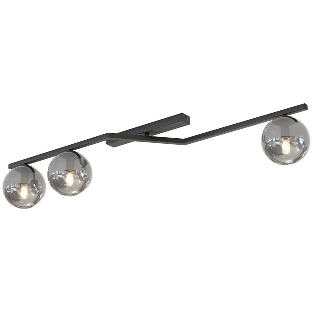 Emibig Nation 3 Light Graphite Shade Black Ceiling Lamp Image 1