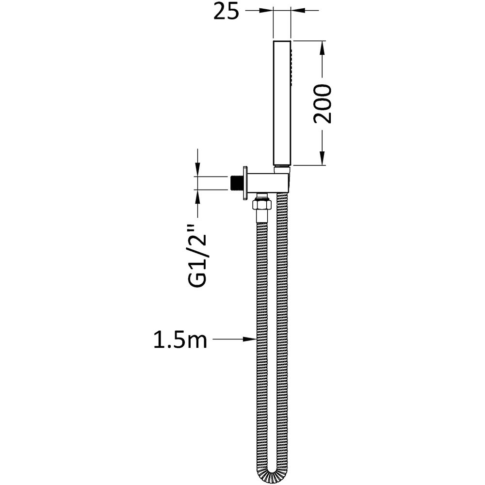 nuie Brushed Bronze Outlet Elbow Parking Bracket Flex and Handset Image 2