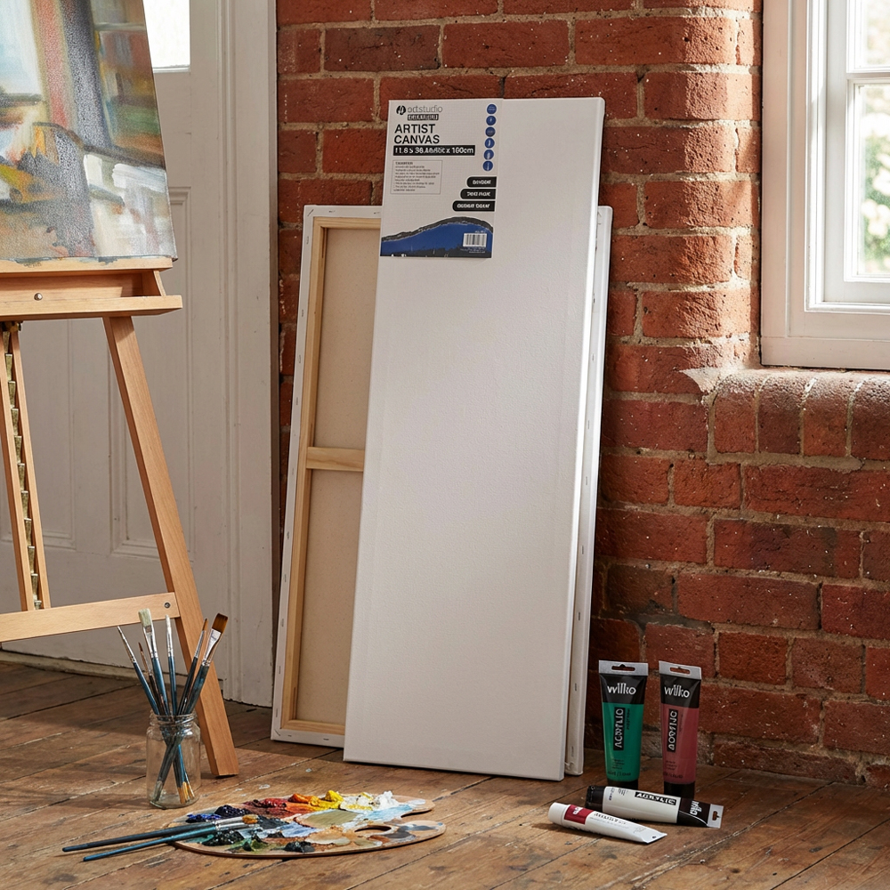 Art Studio Premium Artist Canvas 11.8 x 39.5 inch 2 Pack Image 4