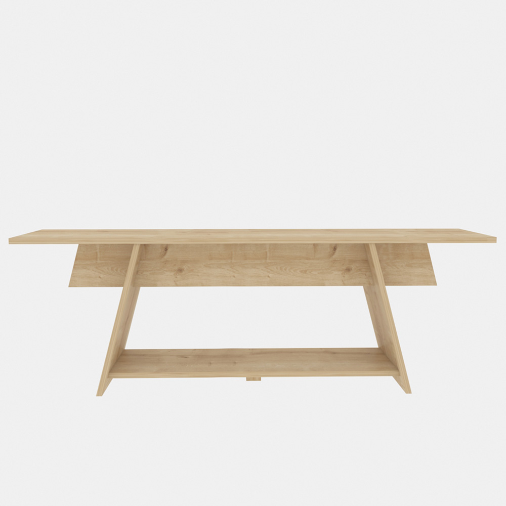Decorotika Lanca Single Shelf Oak TV Unit Image 6