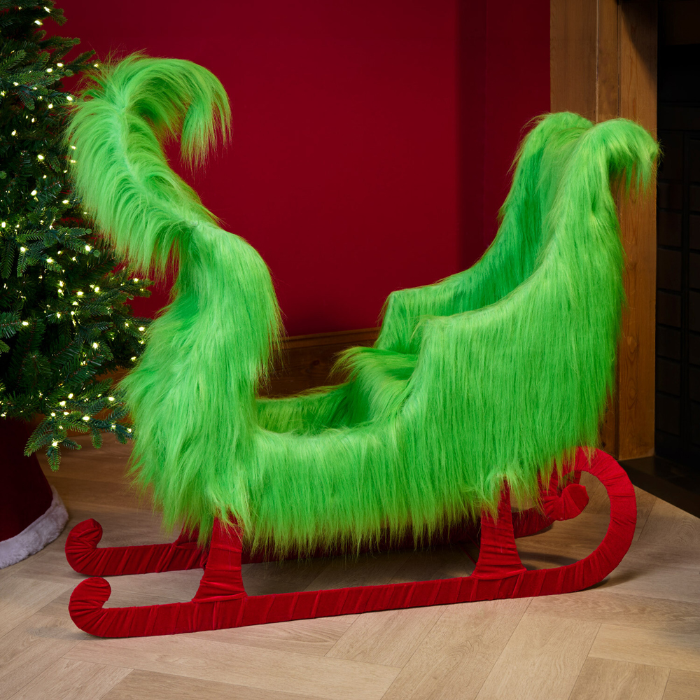Large Grumble Fur Sleigh Green Image 2