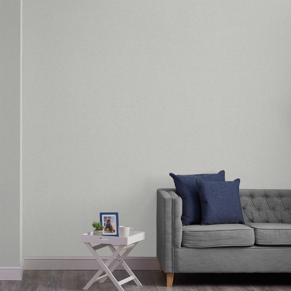 Wilko Linen Stitch Ecru Wallpaper Wilko