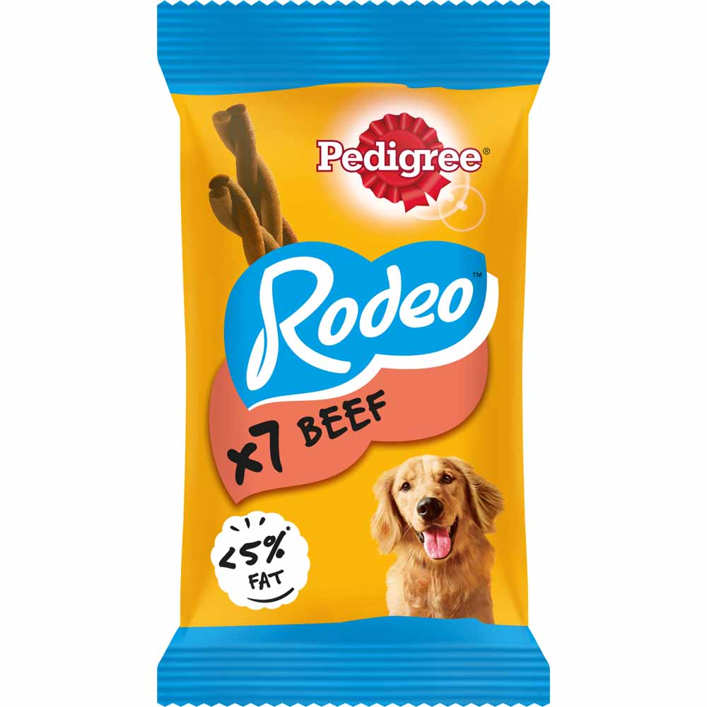 Pedigree Rodeo 7 pack Beef Dog Treats Image 1