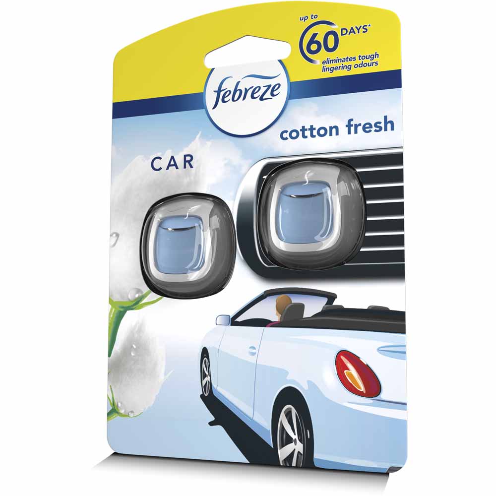 Febreze Car Air Freshener Cotton 2 Units Wilko