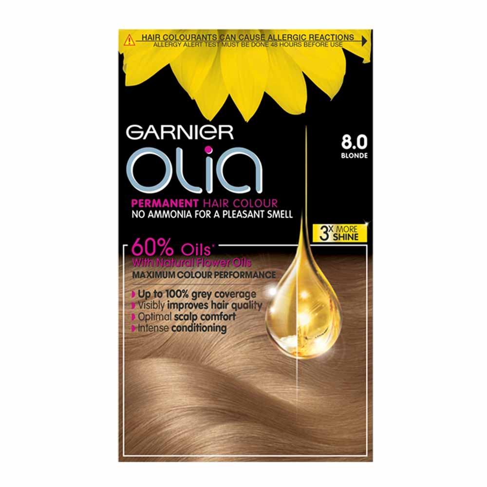 Garnier Olia 8.0 Blonde Permanent Hair Dye Image 1