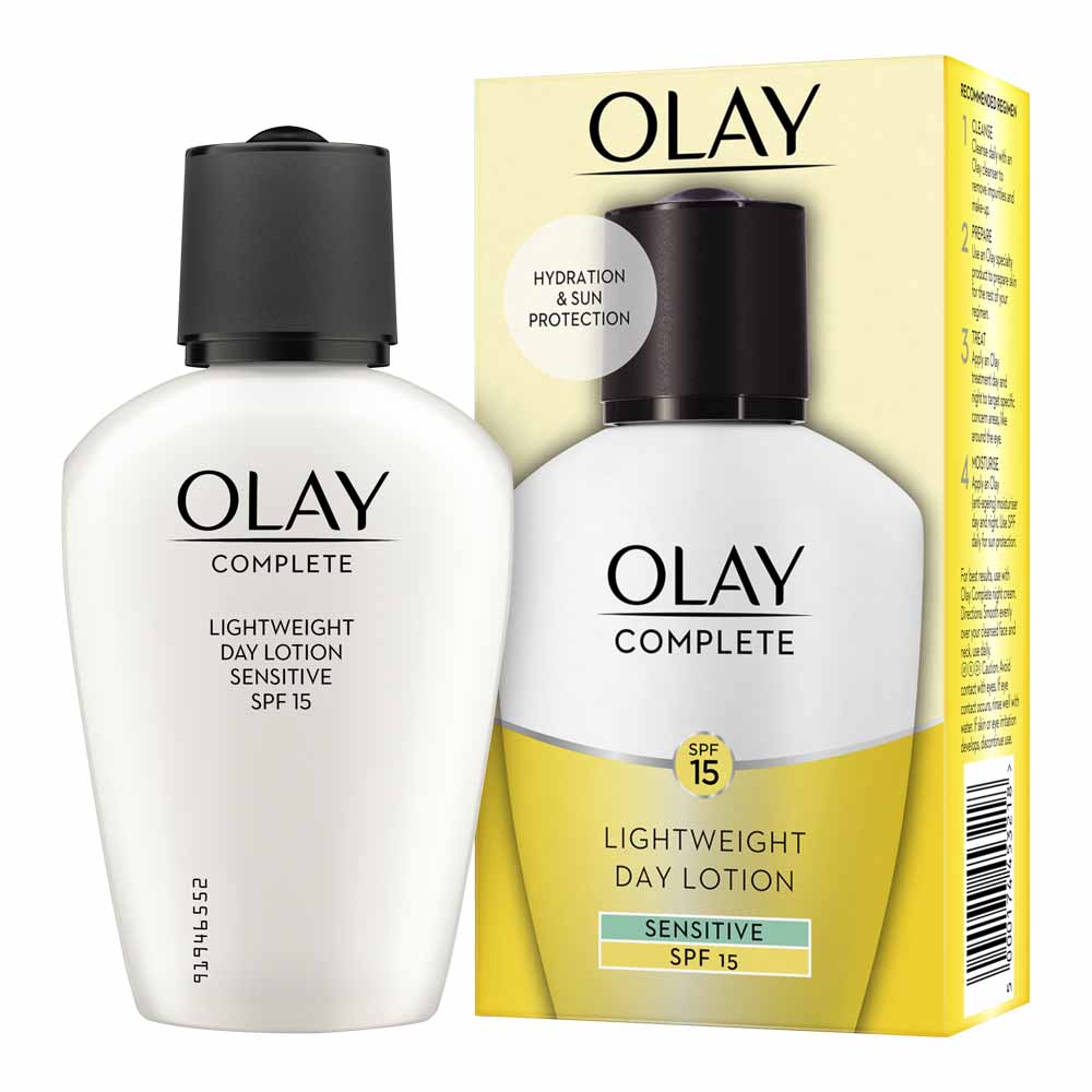 Olay Complete Day Fluid Moisturiser for Sensitive Skin Case of 6 x 100ml Image 3