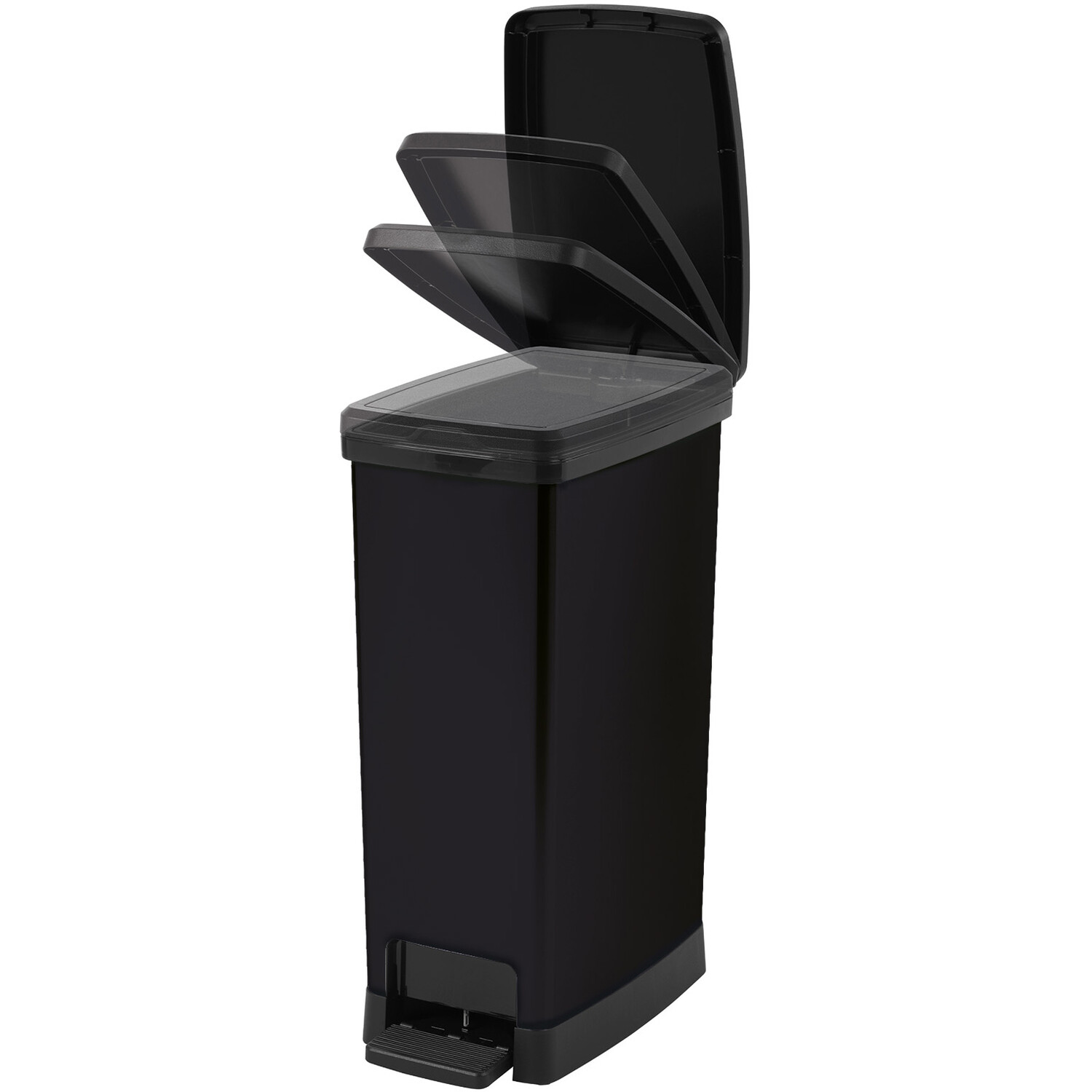 Moda Slim Pedal Bin 40L - Black Image 2