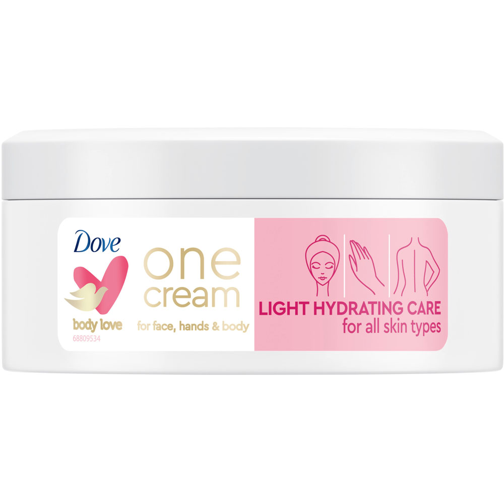 Dove One Cream Light Hydrating Care Body Cream 250ml Image 4