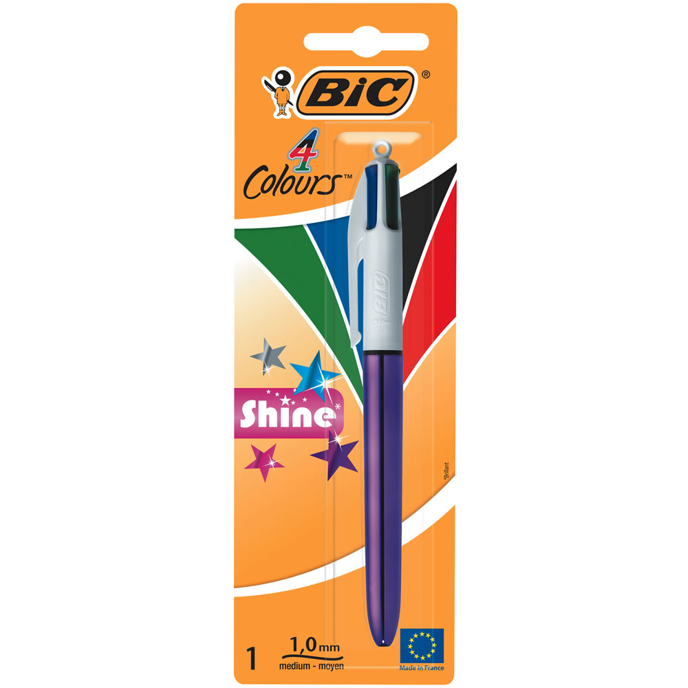 Bic 4 Colours Shine Ballpoint Pen Image 4