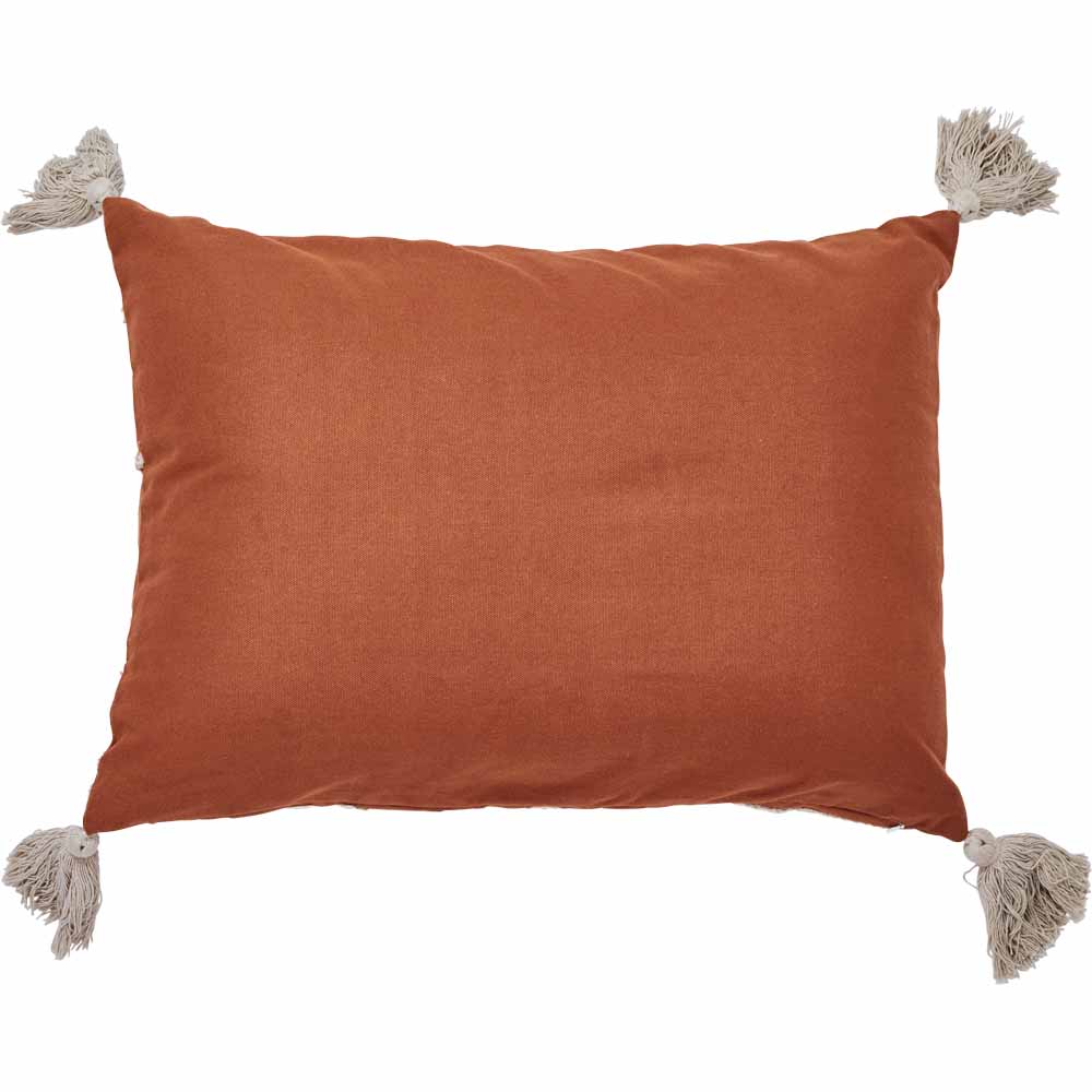 Wilko Terracotta Embossed Cushion 35 x 50cm Image 2