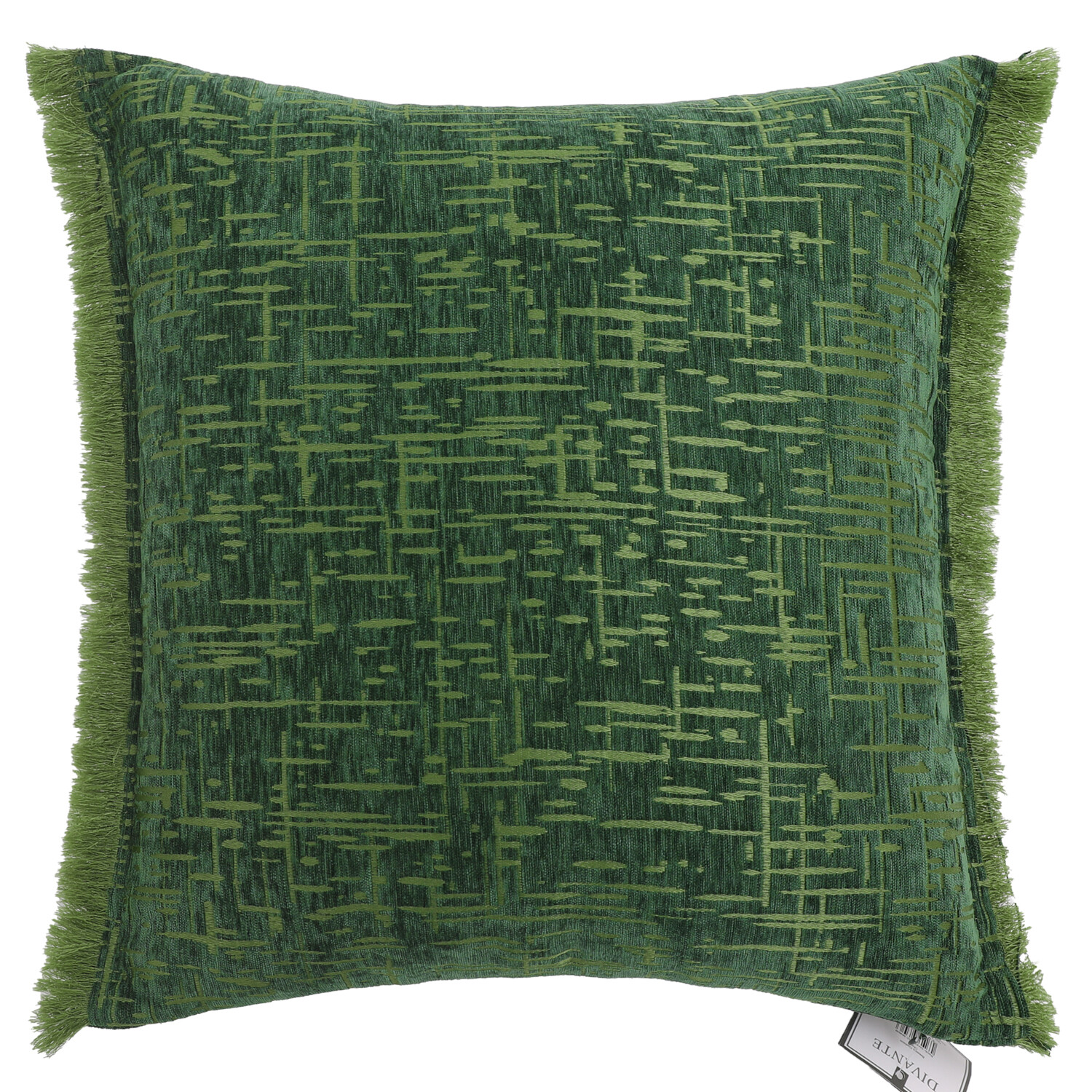 Beeston Chenille Cushion Khaki - Khaki Image 1