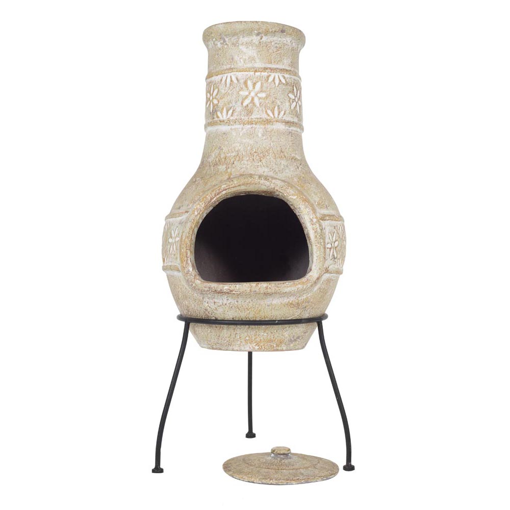 La Hacienda Clay Chimenea Star Flower Medium Image 1