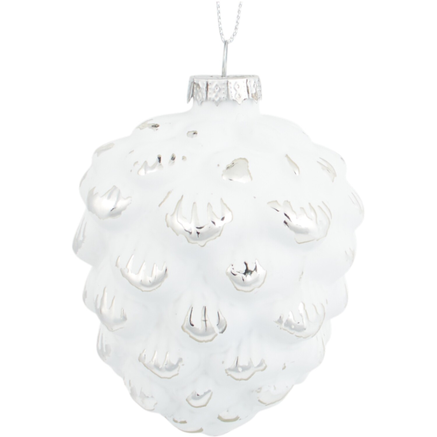 Frosted Glass Pinecone Bauble Image 2