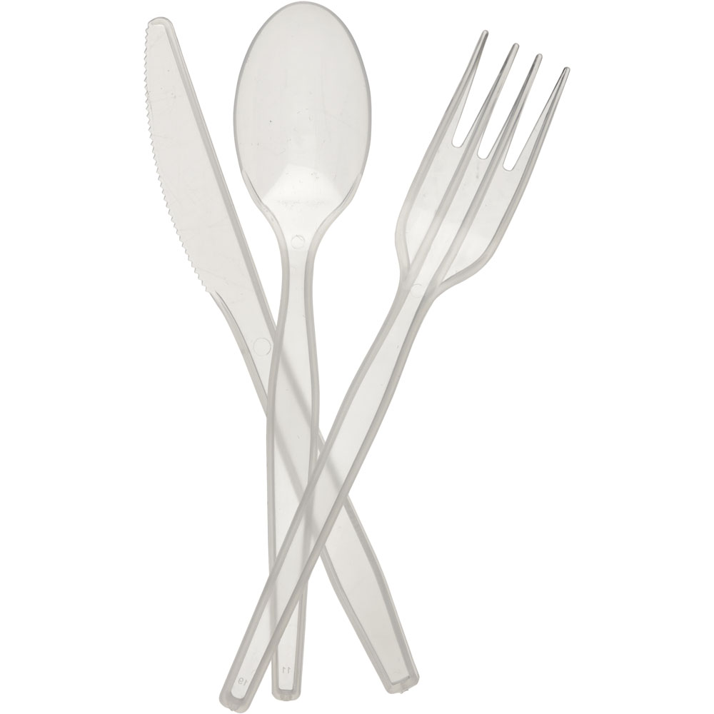 Wilko 30 Pack Reusable Plastic Cutlery Set   Image 6