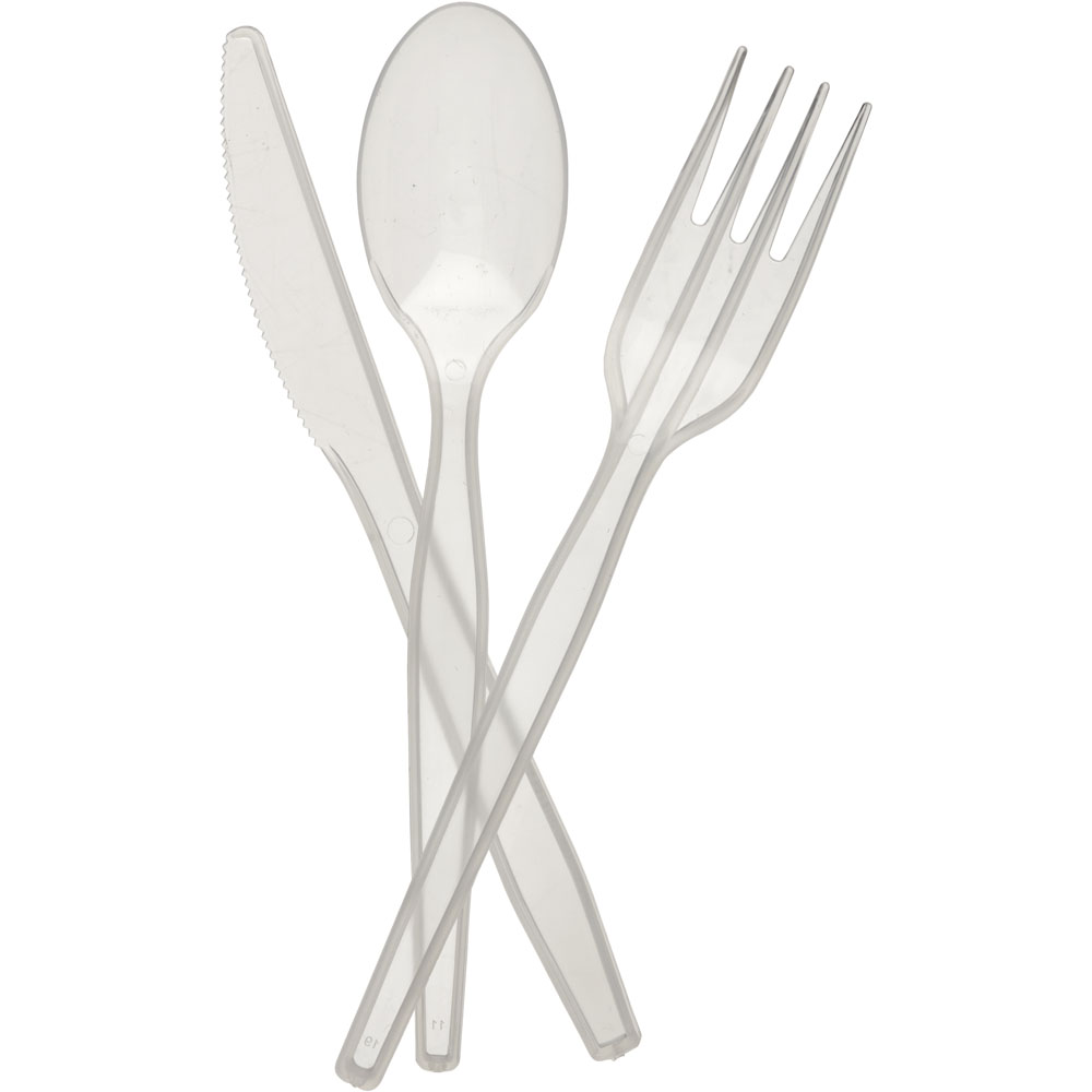 Wilko 30 Pack Reusable Plastic Cutlery Set Wilko