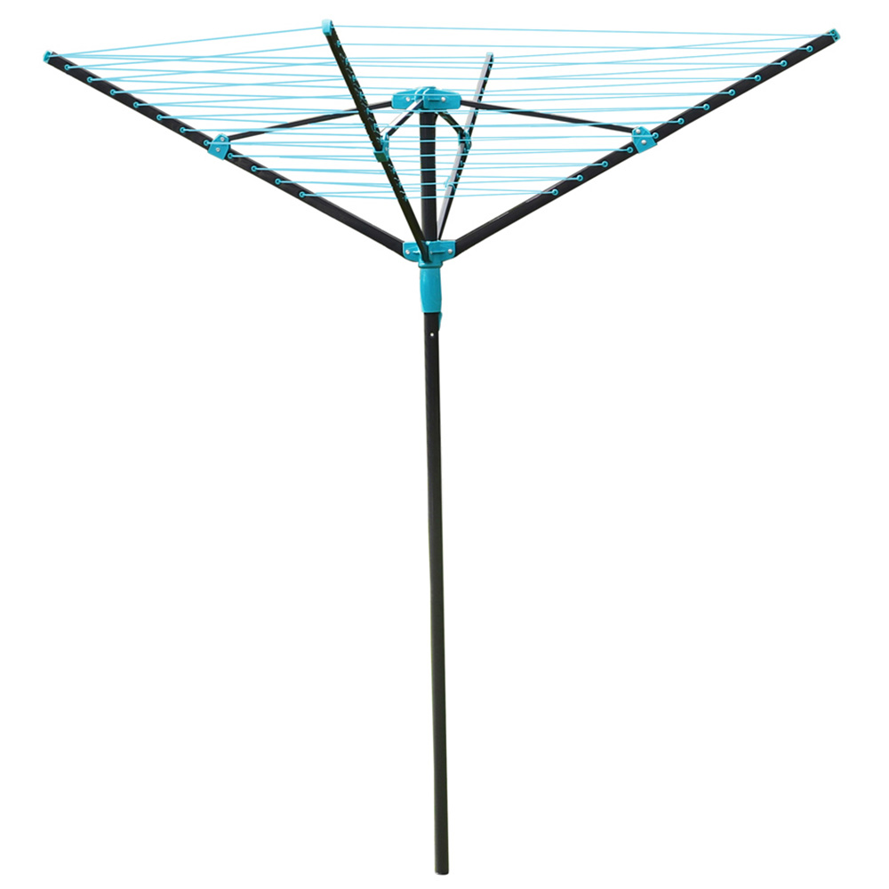 JVL Slate Grey 4 Arm Rotary Airer 40m Image 1