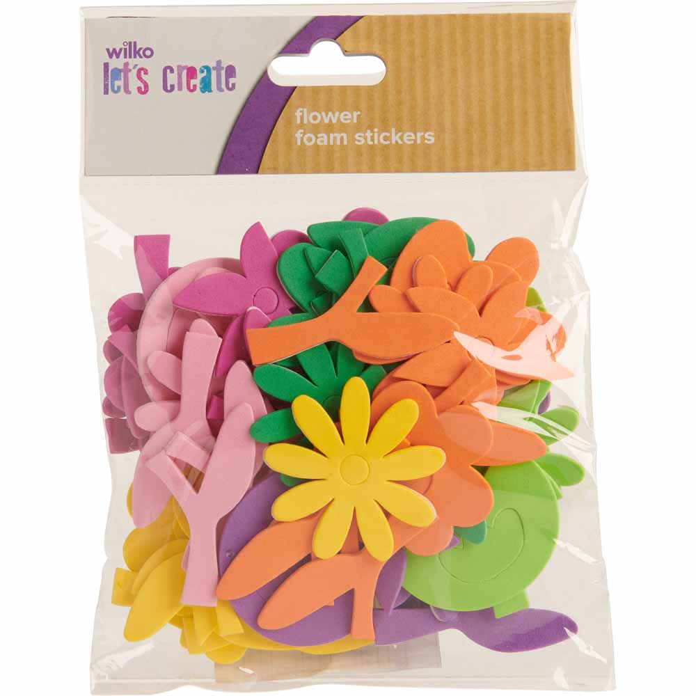 Wilko Foam Flower Stickers Wilko