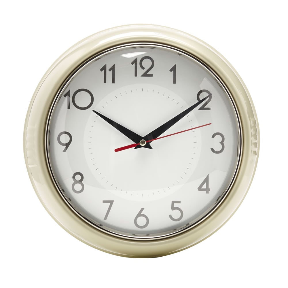 Wilko Cream Retro Wall Clock Image