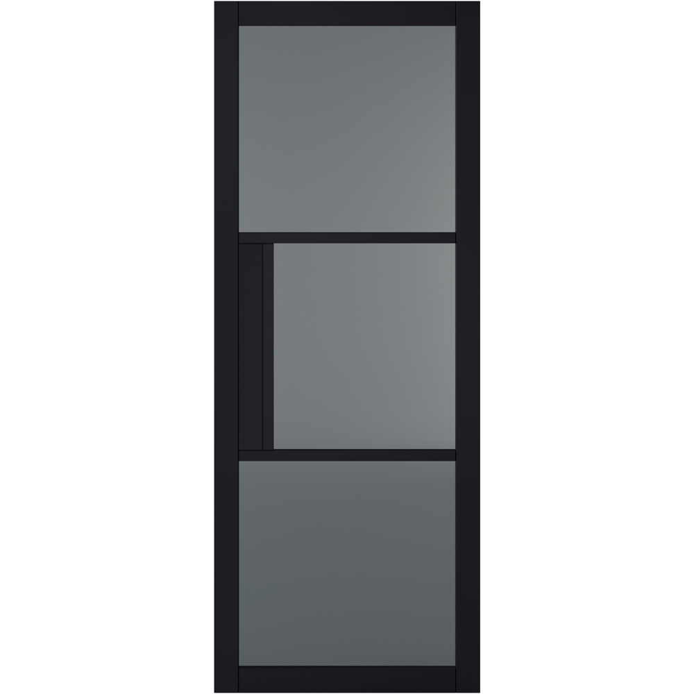 LPD Tribeca Black 3L Tinted Glass Internal Door 1981 x 686mm Image 1